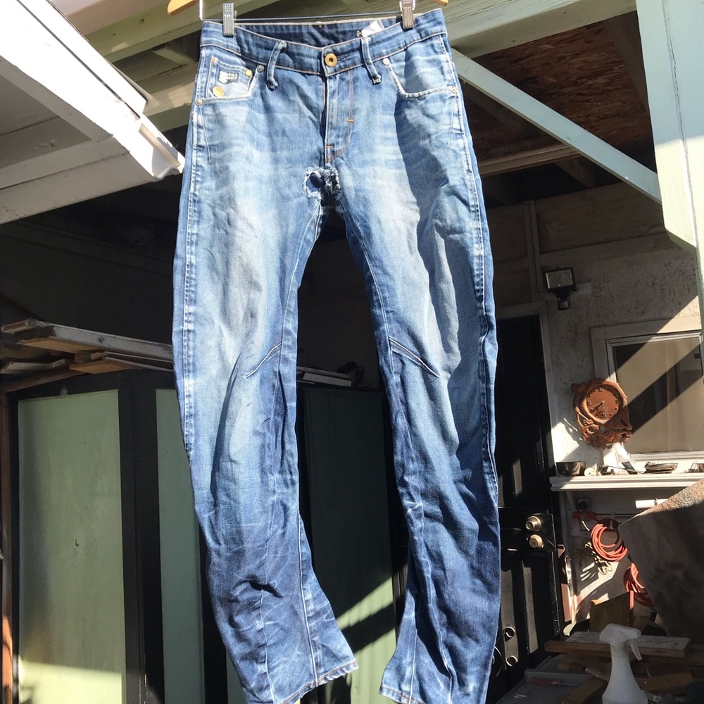 G-Star Raw Denim Distressed Jeans